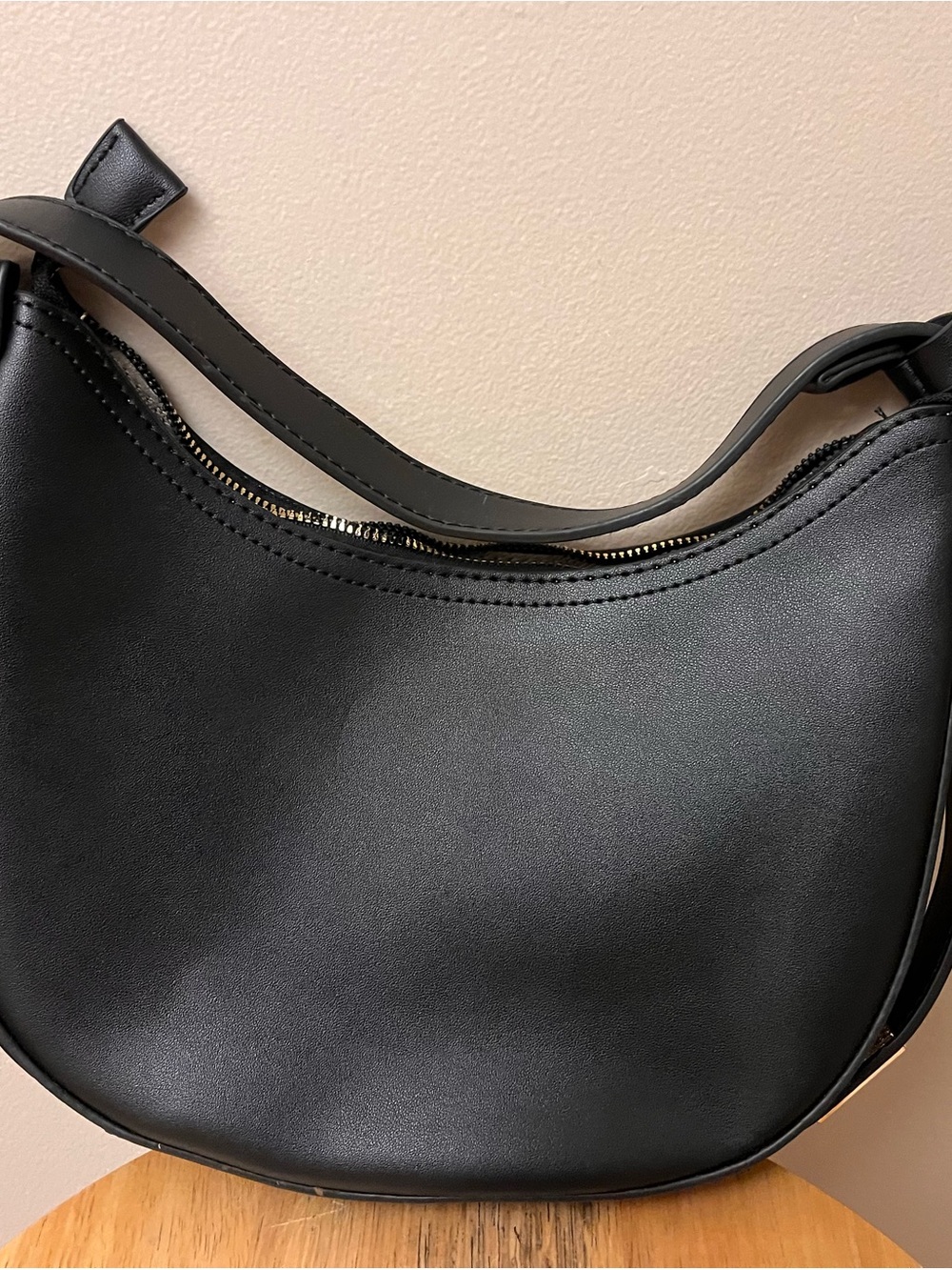 Classic Black Crescent Shoulder Bag